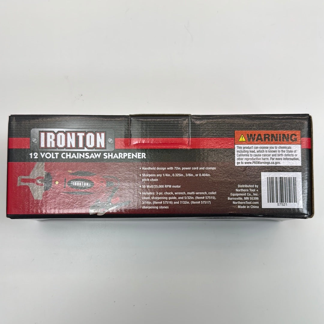 New IRONTON 12 VOLT CHAINSAW SHARPERNER Cordless Ratchet HD031B