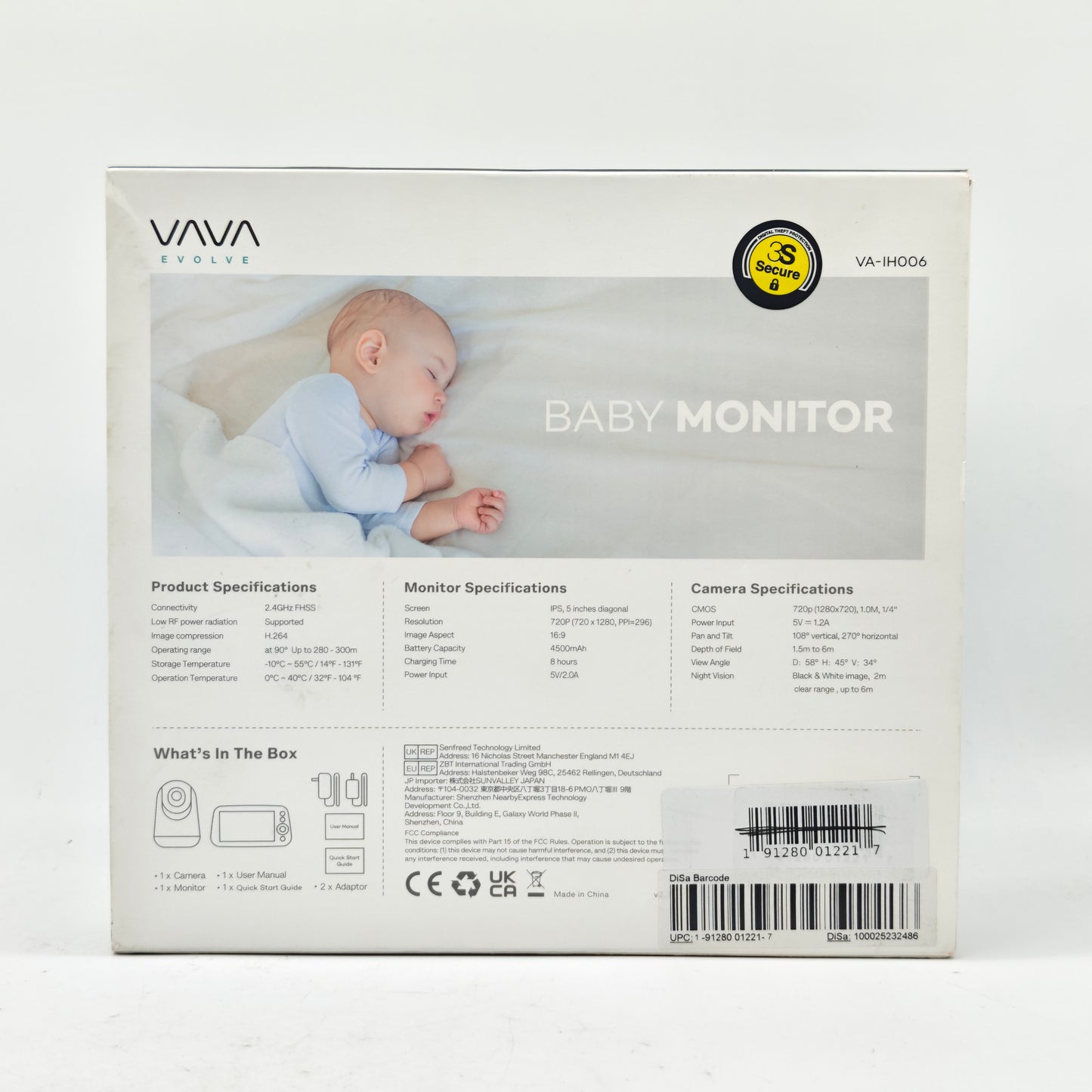 New VAVA Evolve 5" Baby Monitor Baby Monitor VA-IH006