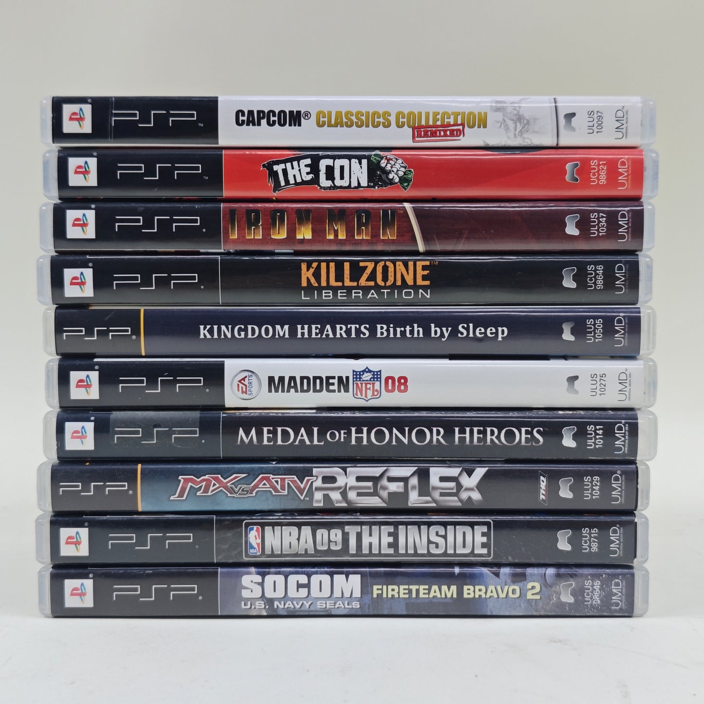 Lot of 10 Sony PlayStation Portable PSP Games Capcom Classics, Kingdom Hearts