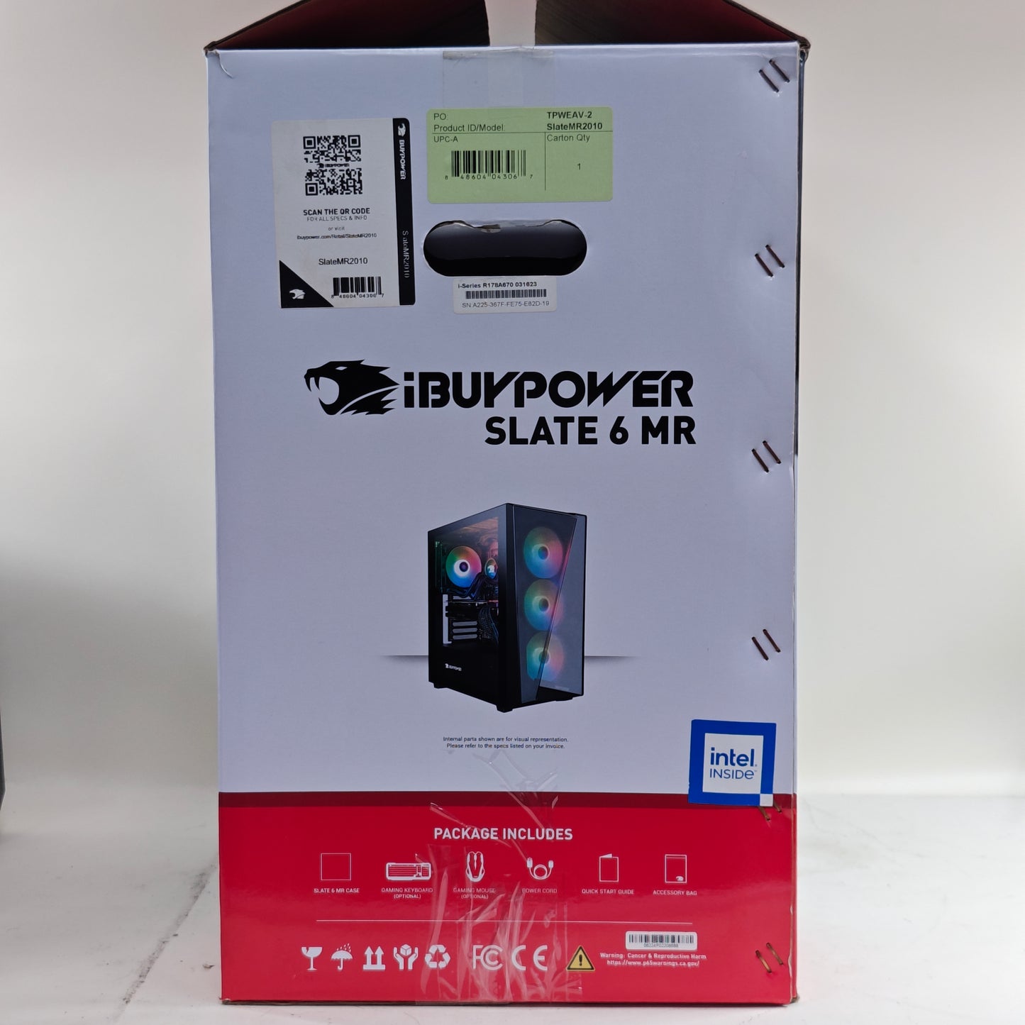iBuyPower Slate 6 MR i5-12400F 2.50GHz 8GB RAM 1TB SSD PNY GeForce RTX 3050