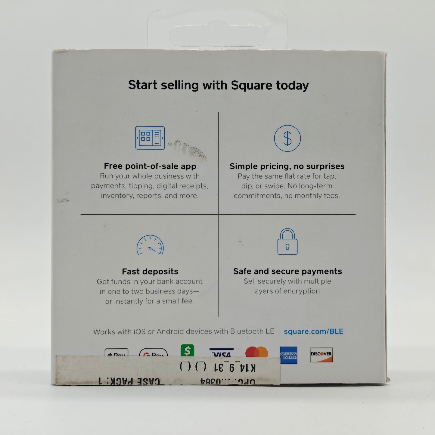 New Square Reader Contactless and Chip Credit Card Reader A-SKU-0636