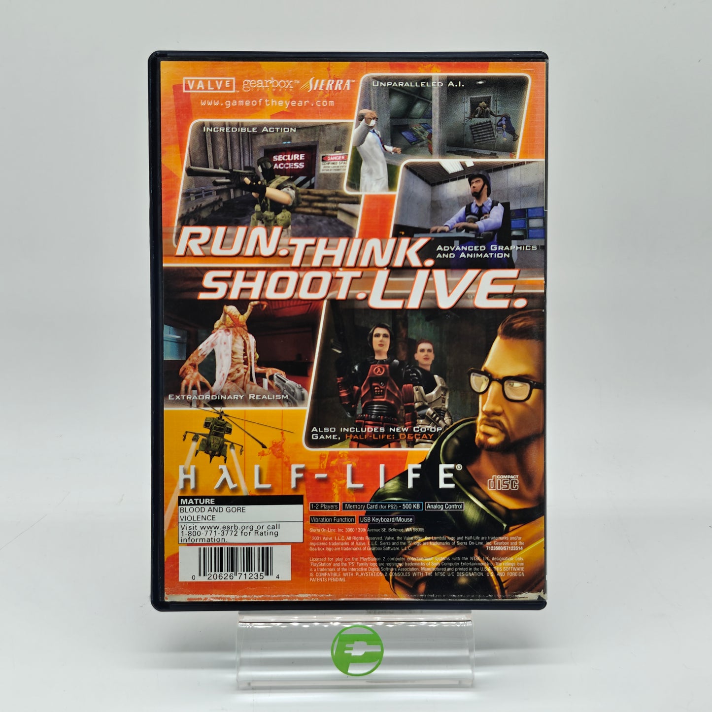 Half-Life (Sony PlayStation 2 PS2, 2001) CIB
