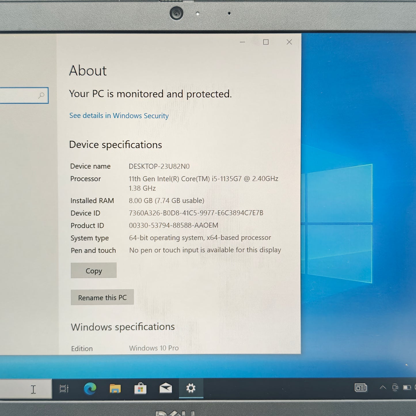 Dell Latitude 3420 14" i5-1135G7 8GB RAM 256GB SSD