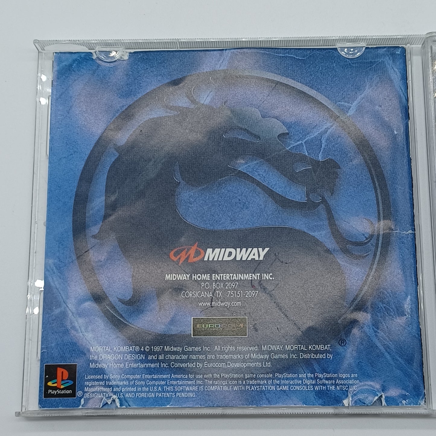 Mortal Kombat 4 (Sony PlayStation 1 PS1, 1998) CIB