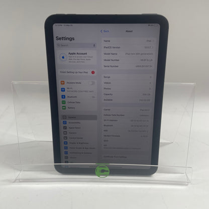 Unlocked Apple iPad Mini 6th Gen 256GB 26.0 Space Gray