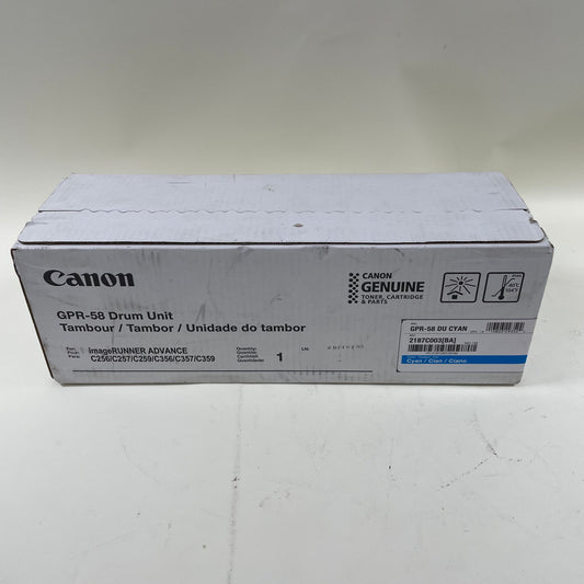 New Canon GPR-58 Drum Unit Cyan Toner Cartridge