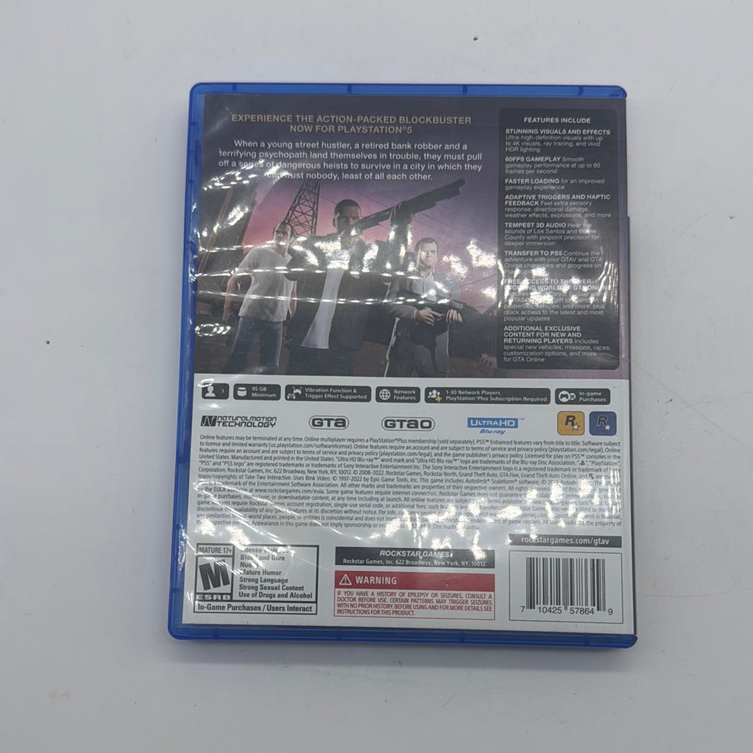 Grand Theft Auto V (Sony PlayStation 5 PS5, 2022)