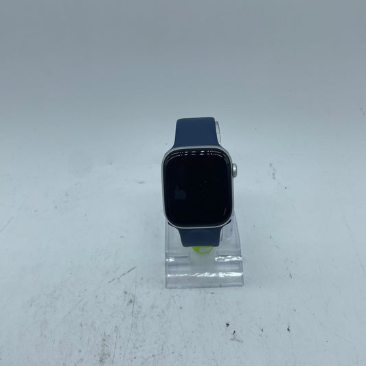 GPS Only Apple Watch Series 10 42MM Silver Aluminum Anchor Blue Ocean Band 