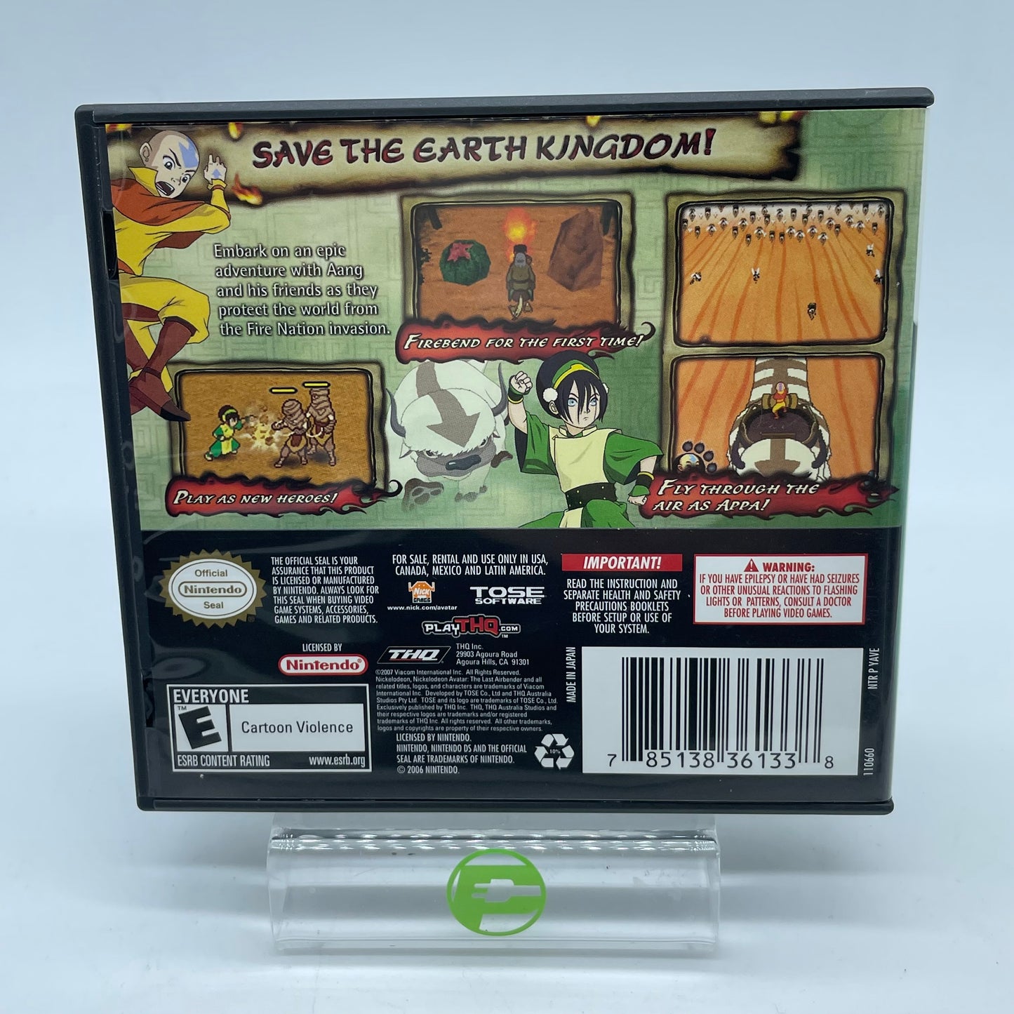 Avatar The Burning Earth (Nintendo DS, 2007)