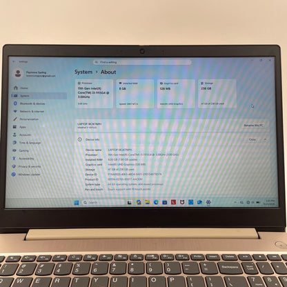 Lenovo IdeaPad 3 15ITL05 15.6" i3-1115G4 3.0GHz 8GB RAM 256GB SSD
