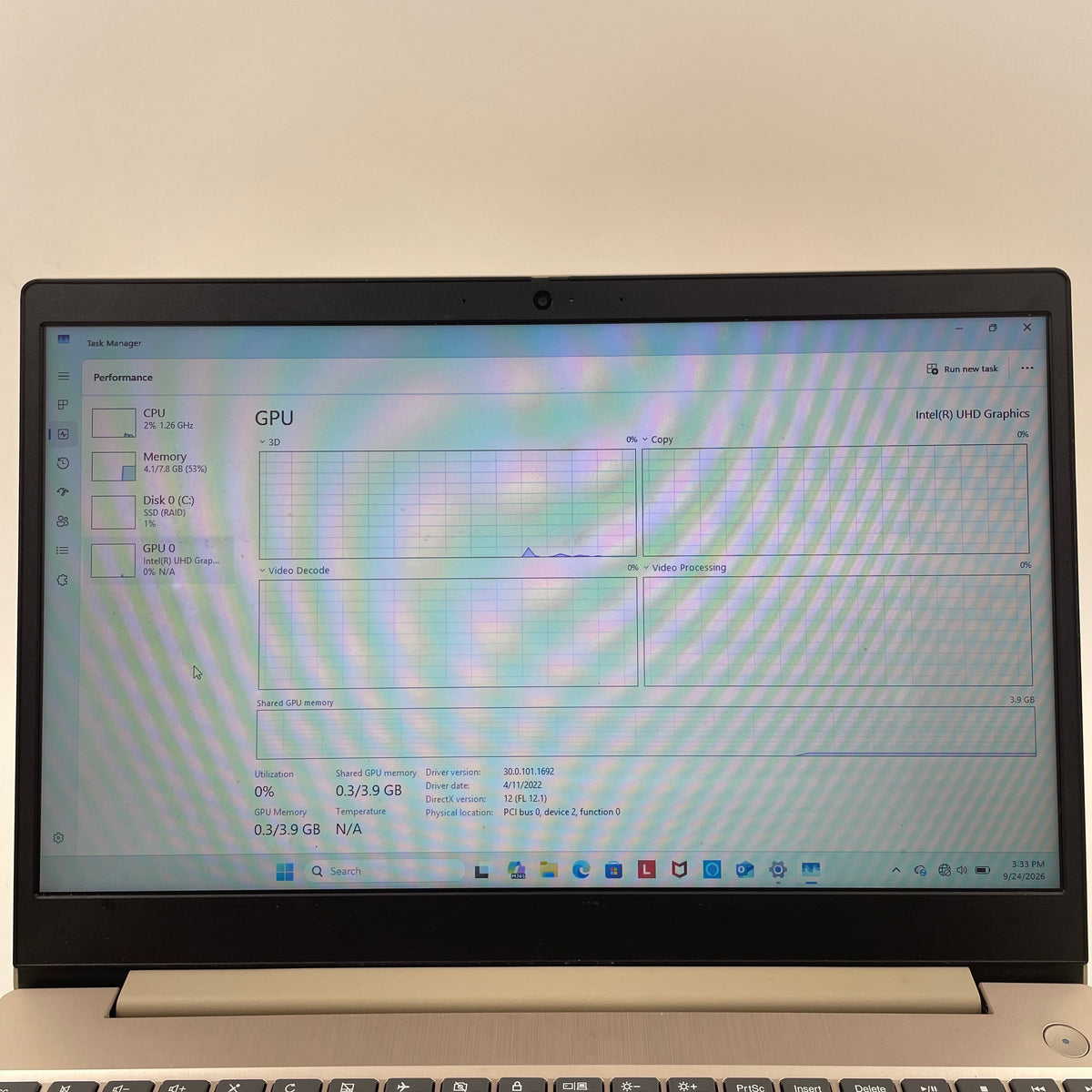 Lenovo IdeaPad 3 15ITL05 15.6" i3-1115G4 3.0GHz 8GB RAM 256GB SSD