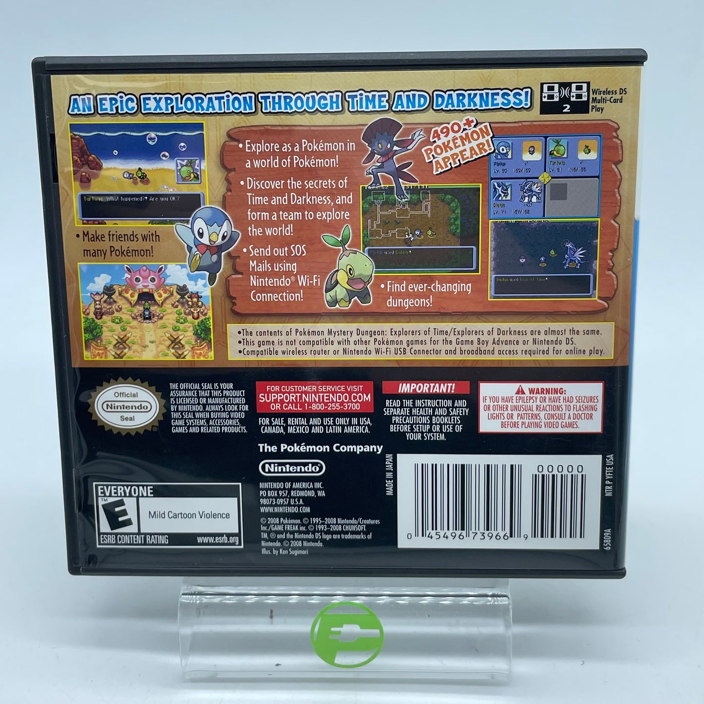 Pokemon Mystery Dungeon Explorers of Time (Nintendo DS, 2008)