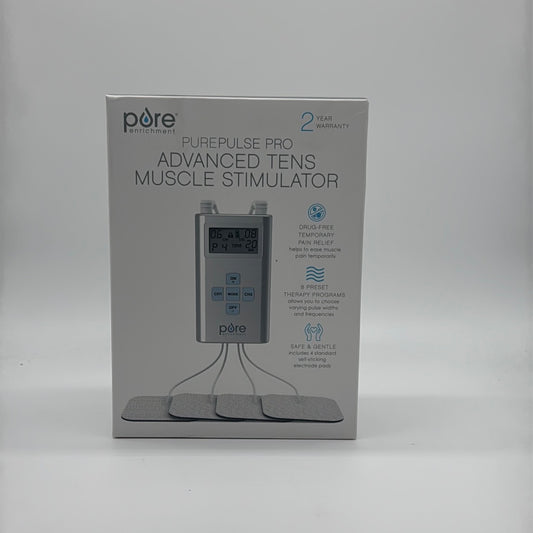 New PURE ENRICHMENT PUREPULSE PRO ADVANCED TENS MUSCLE STIMULATOR PEPULSEPRO