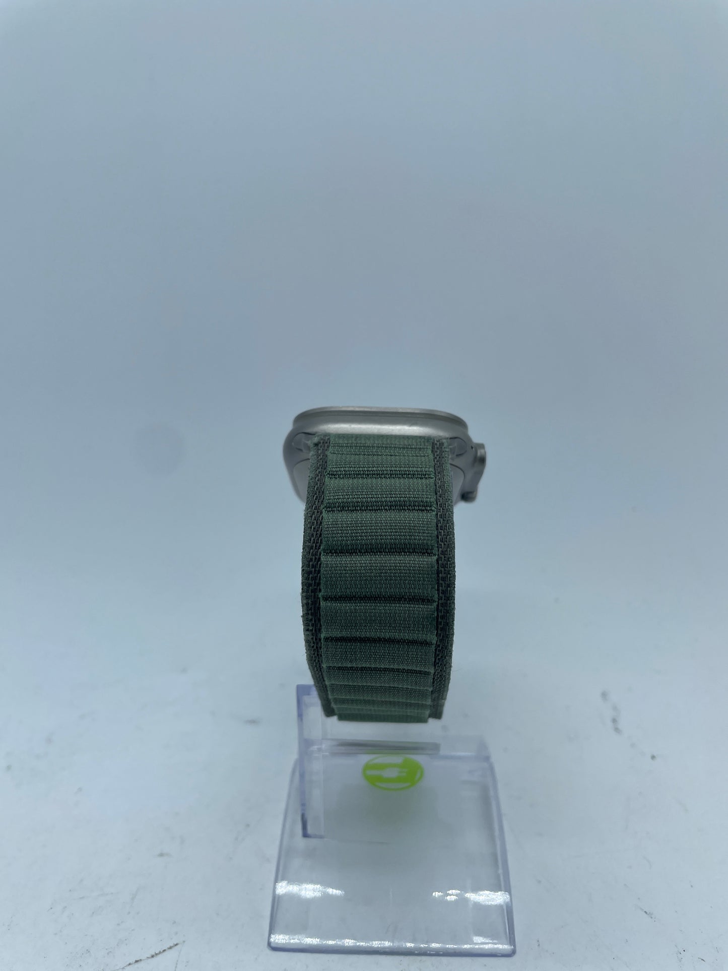 Unlocked Apple Watch Ultra 49MM Natural Titanium Green Gray Solo Loop MQW3LL/A