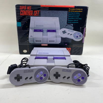 Super Nintendo Entertainment System Video Game Console SNS-001 Gray CIB