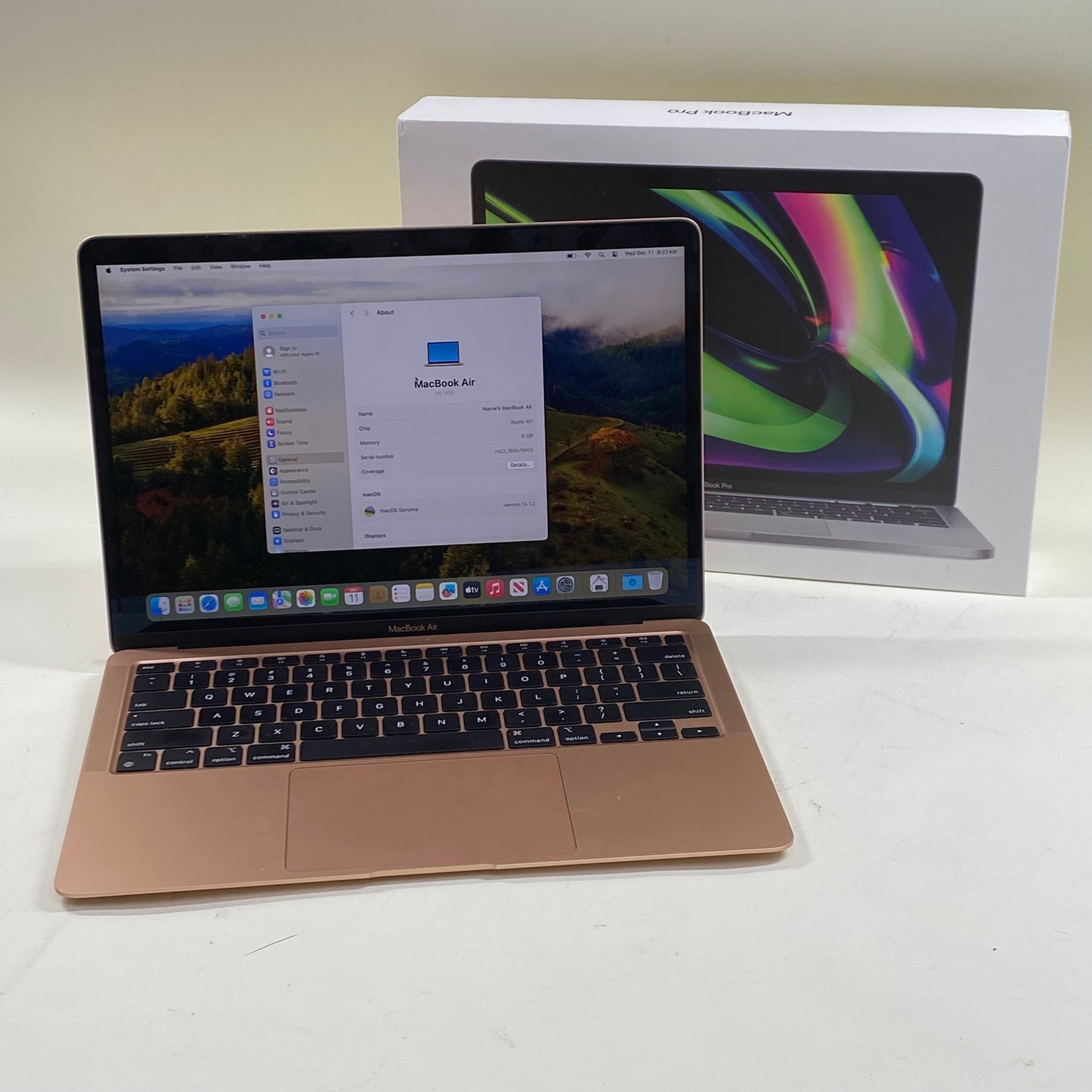 2020 Apple Macbook Air 13" M1 3.2GHz 8GB RAM 256GB SSD Pink A2338