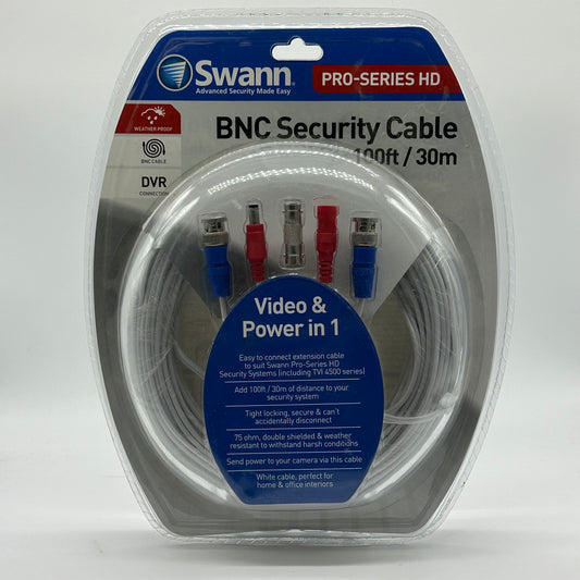 New Swann Pro-Series HD BNC Security Cable Security Camera Cables SWPRO-30MTVI-GL