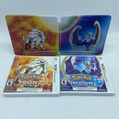 Pokemon Sun and Moon Steelbook Case with Pokémon Sun and Moon CIB