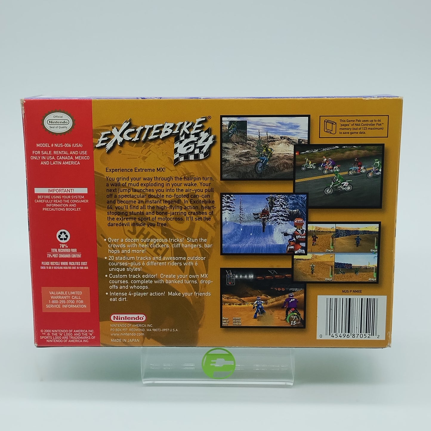 Excitebike 64 (Nintendo 64 N64, 2000) CIB