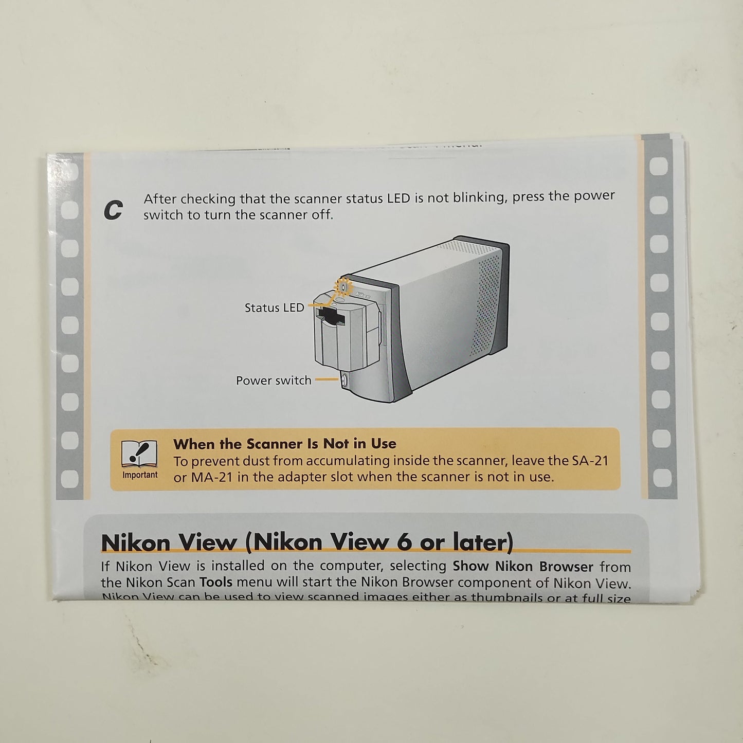 Nikon Super Coolscan 5000 ED Film Scanner LS-5000 ED with SA-51 and SF-210