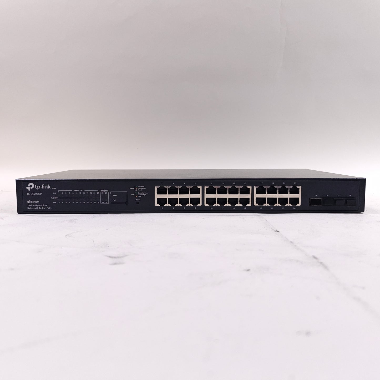 TP-Link JetStream 28-Port Gigabit Smart Switch with 24-Port PoE+ TL-SG2428P