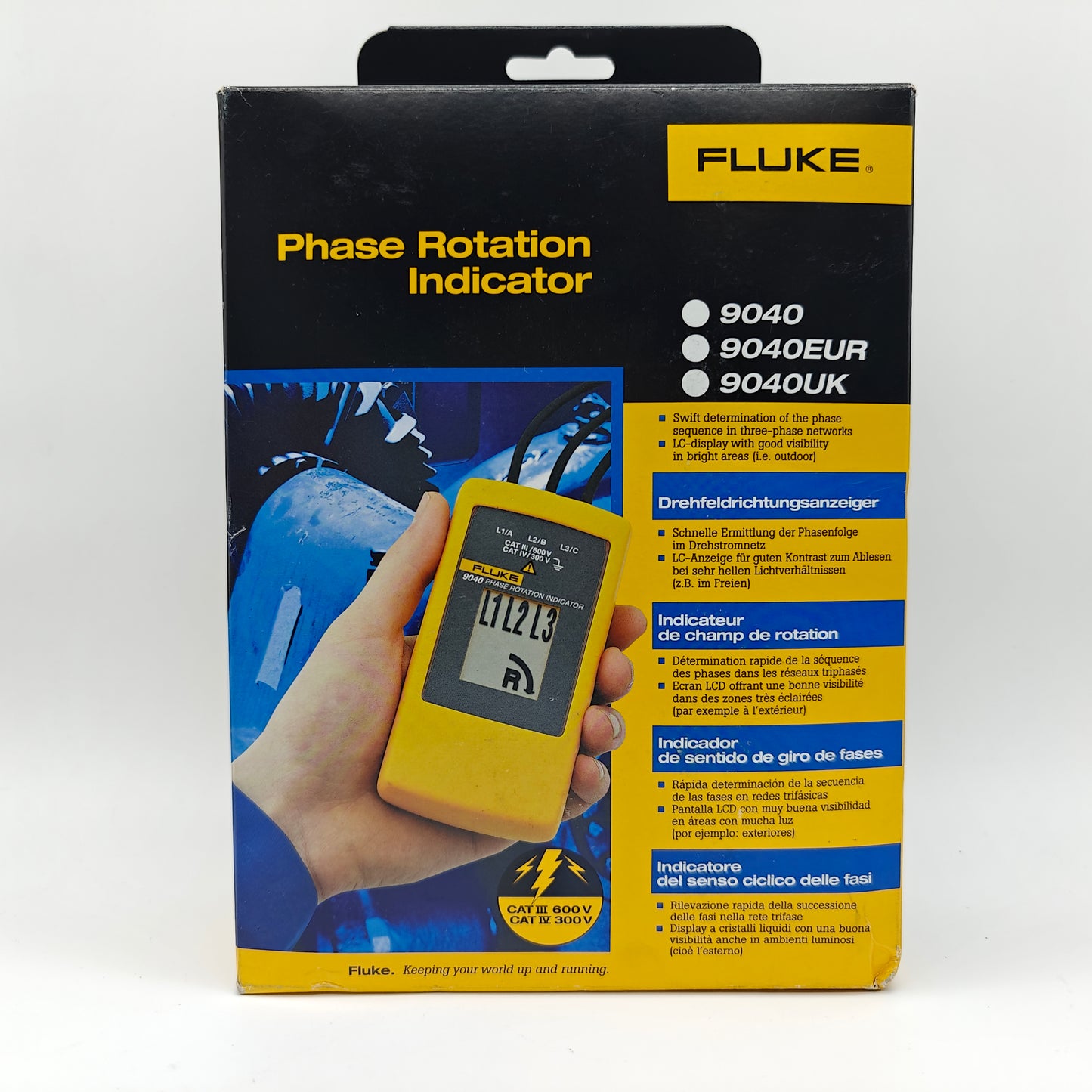 New Fluke 9040 Phase Rotation Indicator