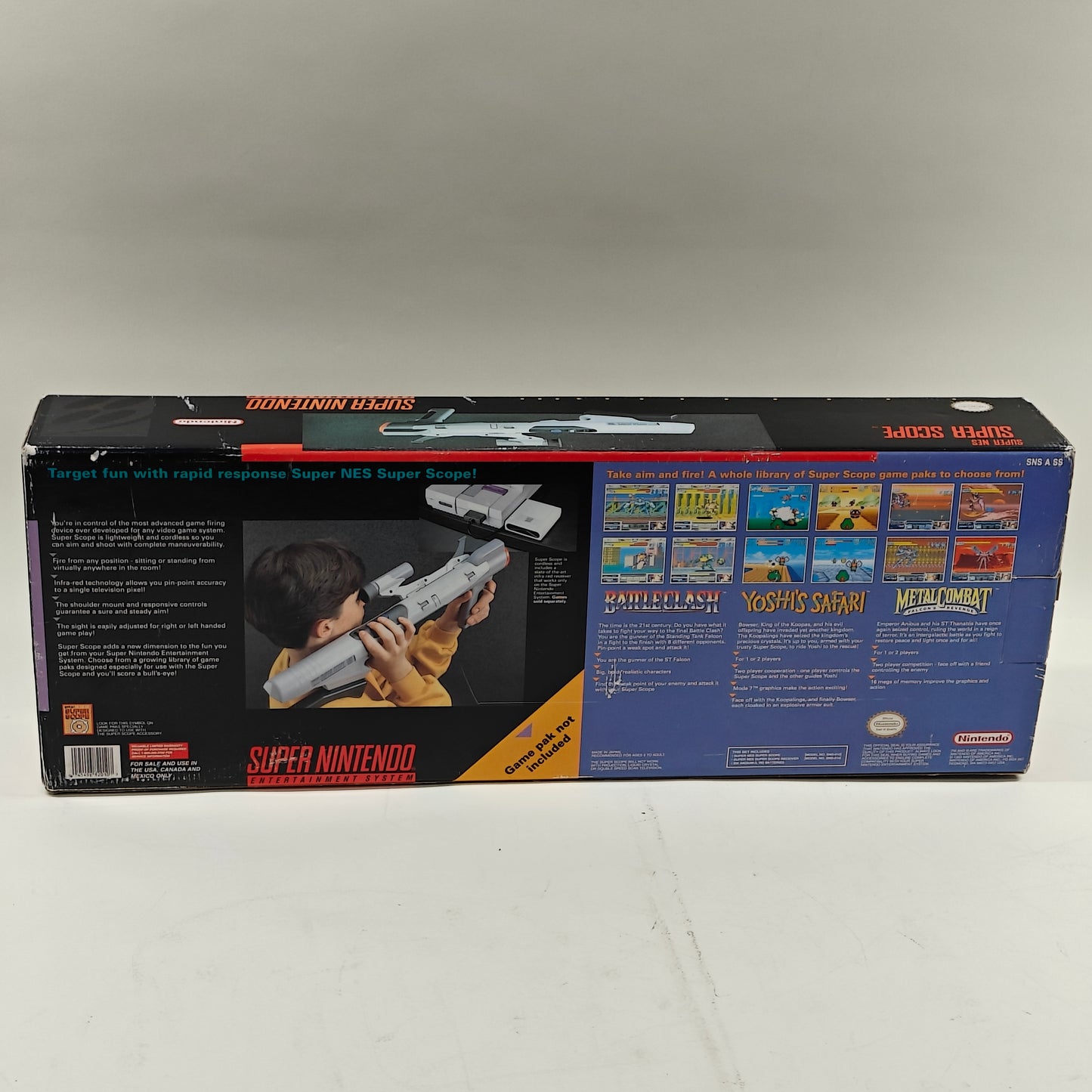 Nintendo SNES Super Scope Gray SNS-013 CIB