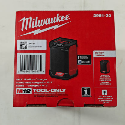 New Milwaukee 2951-20 M12 M12 Radio + Charger