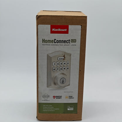 New Kwikset HomeConnect 620 Keypad Connected Smart Lock Satin Nickel 65988-002