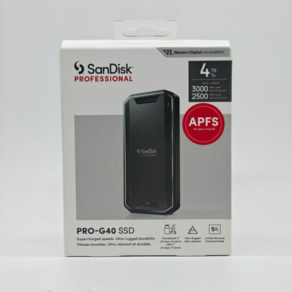 New SanDisk PRO-G40 Portable 4TB USB-C SSD