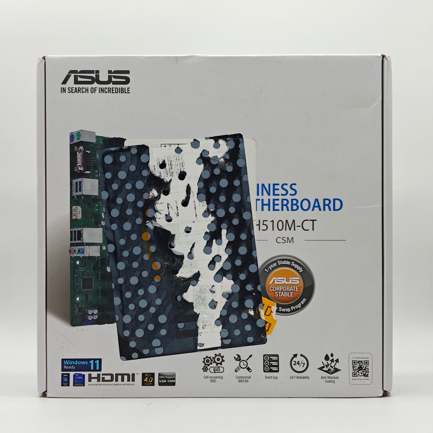 New ASUS Pro H510M-CT/CSM LGA1200 microATX Business Motherboard