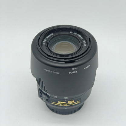 Nikon AF-S DX NIKKOR 55-200mm f/4-5.6G with Hood