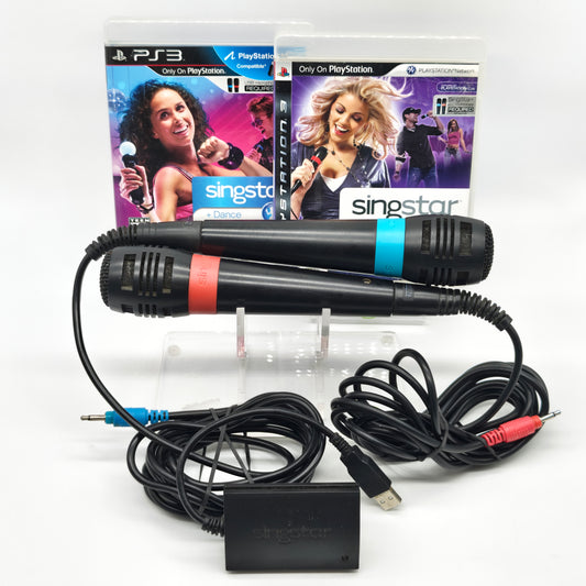 Sony Playstation 3 PS3 Singstar USB Microphones Black SCEH-0001 Bundle