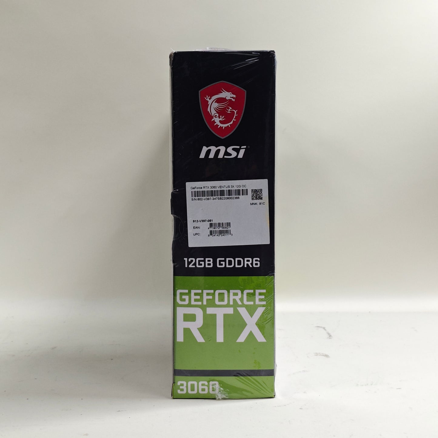 New MSI GeForce RTX 3060 12GB GDDR6 Graphics Card 912-V397-051