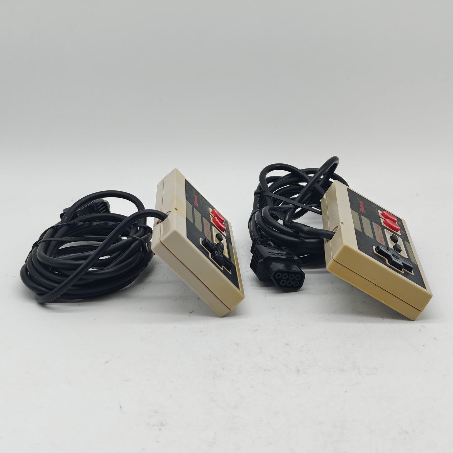 Lot of 2 Nintendo NES Original Controller NES-004 Gray