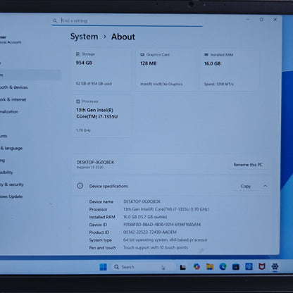 Dell Inspiron 15 3530 15.6" i7-1355U 1.7GHz 16GB RAM 1TB SSD