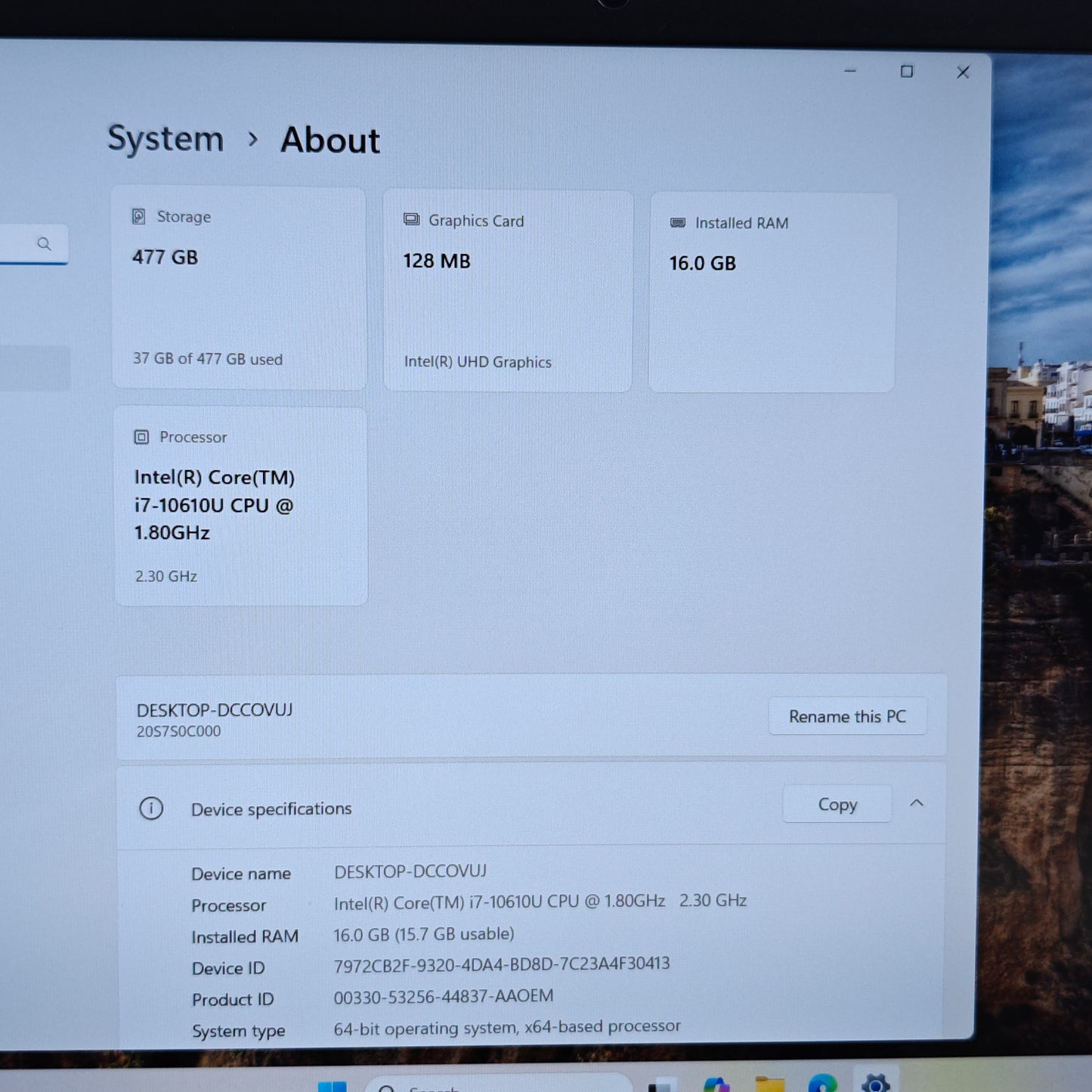 Lenovo ThinkPad T15 Gen 1 15.6" i7-10610U 1.8GHz 16GB RAM 512GB SSD