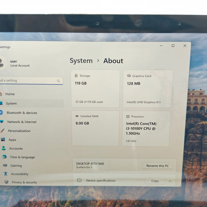 Microsoft Surface Go 3 10.5" i3-10100Y 1.3GHz 8GB RAM 128GB SSD
