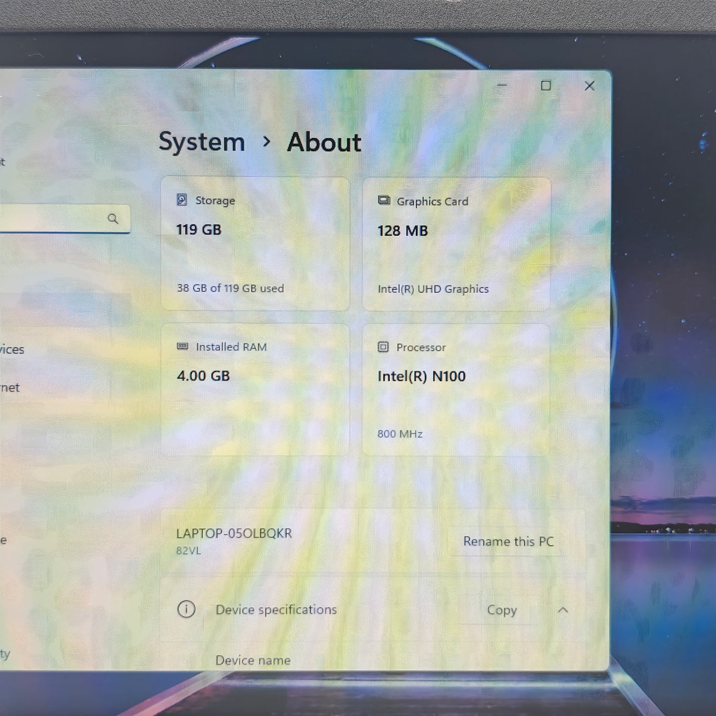 Lenovo 100w Gen 4 11.6" N100 800MHz 4GB RAM 128GB HDD
