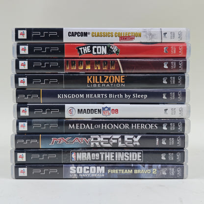 Lot of 10 Sony PlayStation Portable PSP Games Capcom Classics, Kingdom Hearts