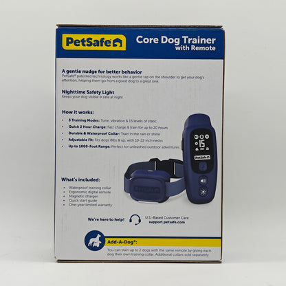 New PetSafe Core Dog Trainer Dog Training Collar with Remote PDT00-18036 Sealed