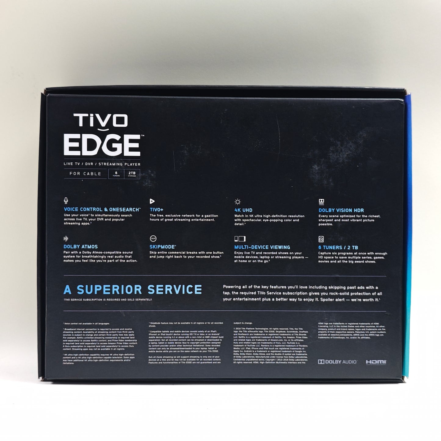 TiVO Edge Streaming Media Device Black MG3-R/ZP0J/0322/2000