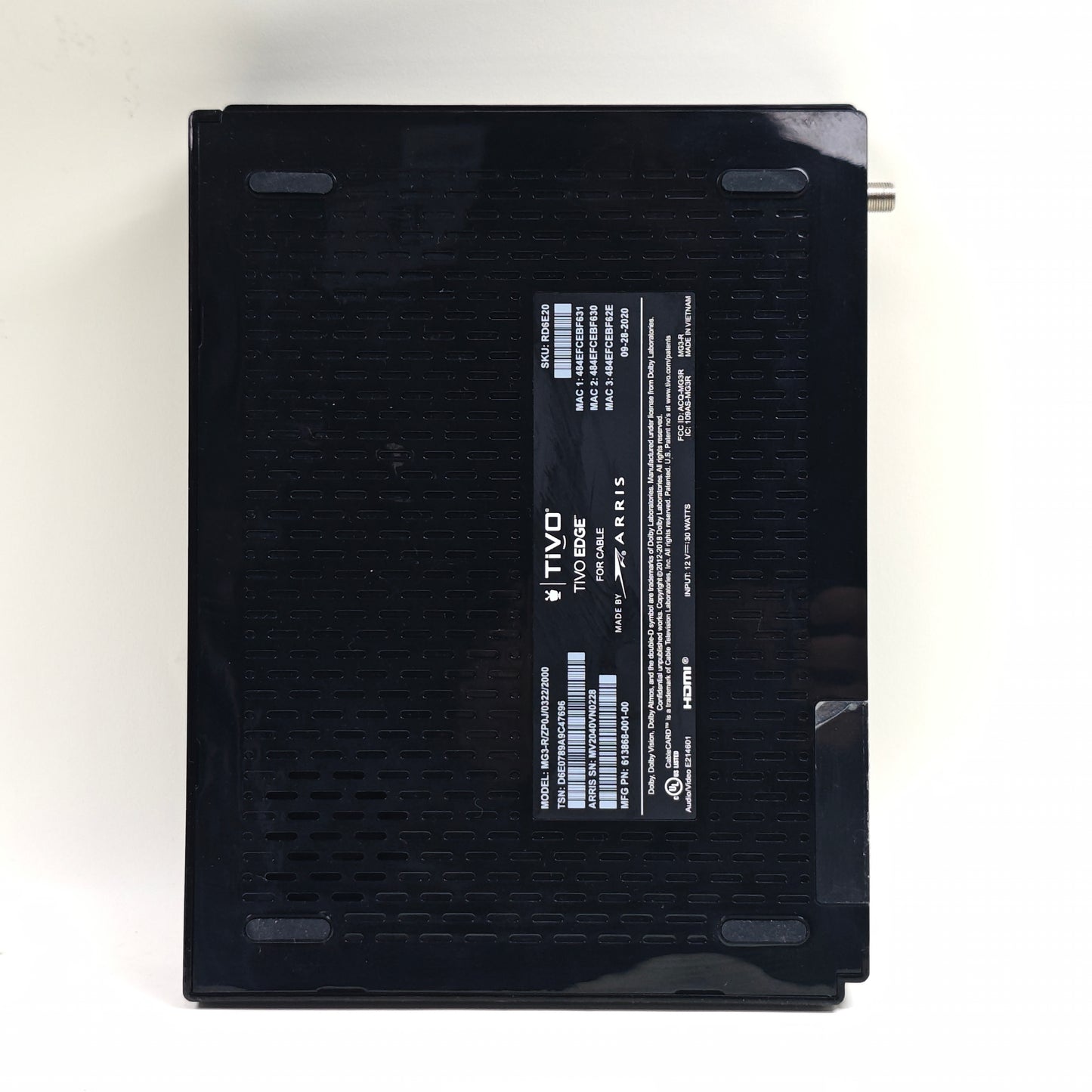 TiVO Edge Streaming Media Device Black MG3-R/ZP0J/0322/2000