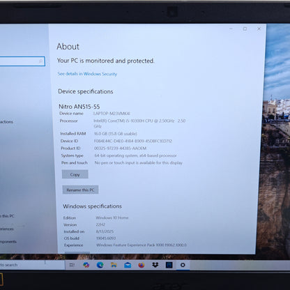 Acer Nitro 5 AN515-55 15.6" i5-10300H 2.5GHz 16GB RAM 512GB SSD GeForce RTX 3050
