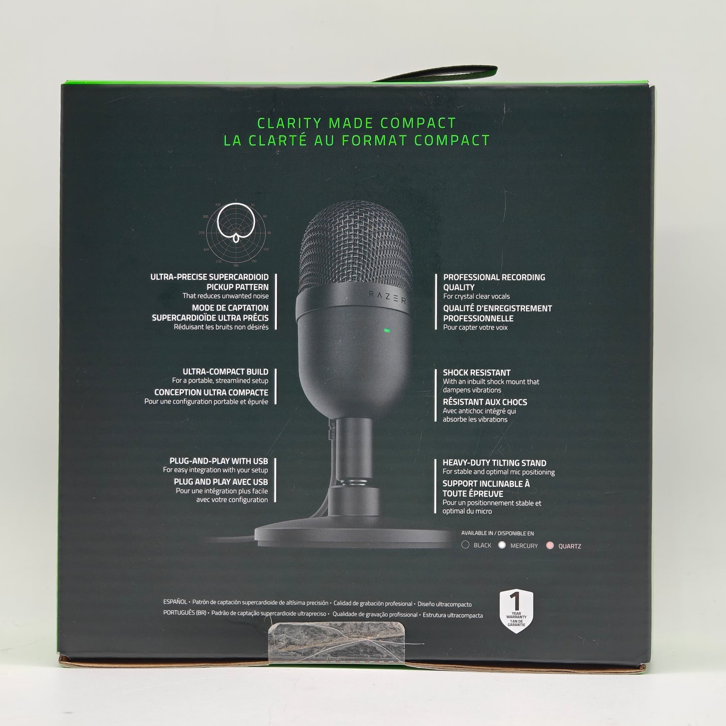 New Razer Seiren Mini Ultra-Compact Condenser Microphone RZ19-03450100-R3U1