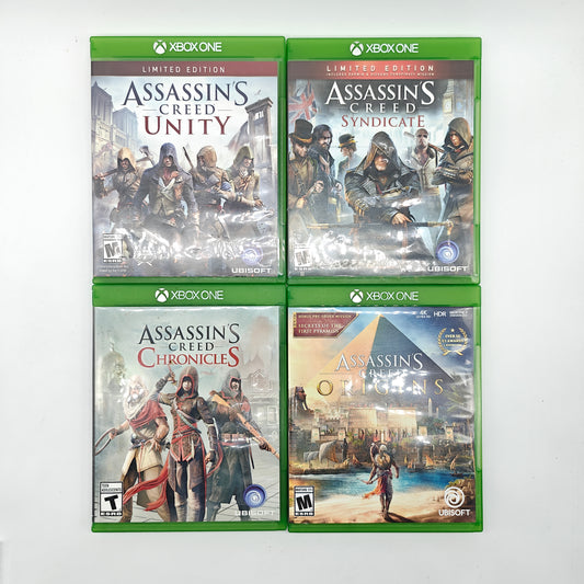 Lot of 4 Assassin's Creed Microsoft Xbox One Games
