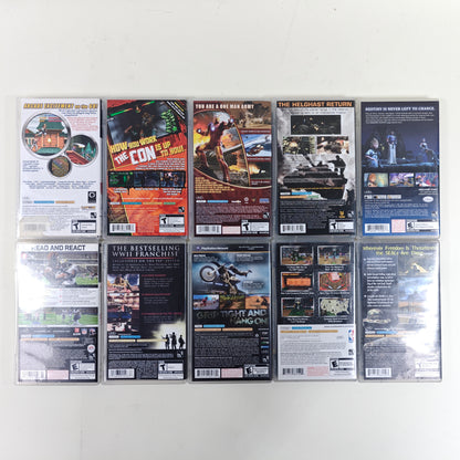 Lot of 10 Sony PlayStation Portable PSP Games Capcom Classics, Kingdom Hearts