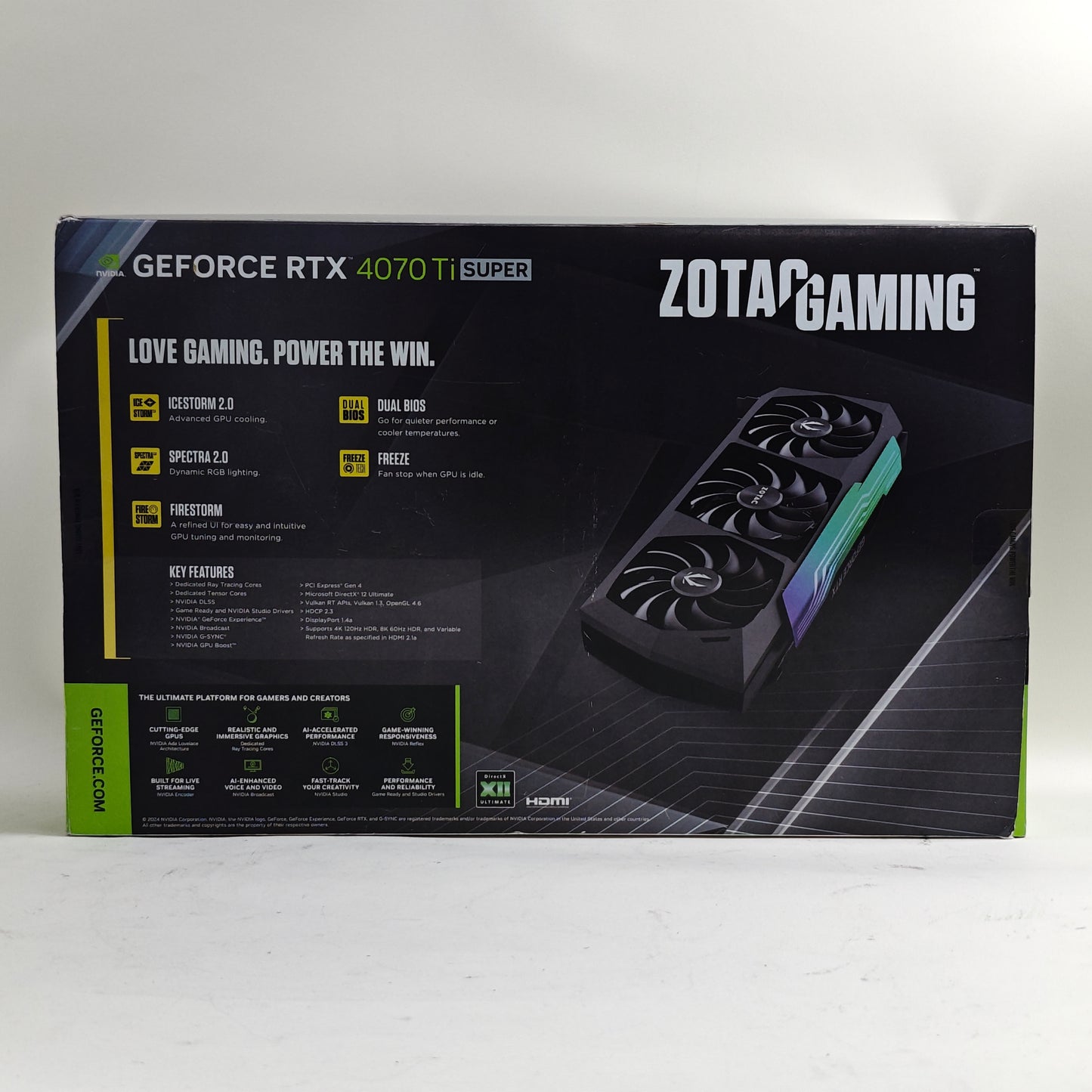 New Zotac GeForce RTX 4070 Ti SUPER AMP Holo 16GB GDDR6X Graphics Card 