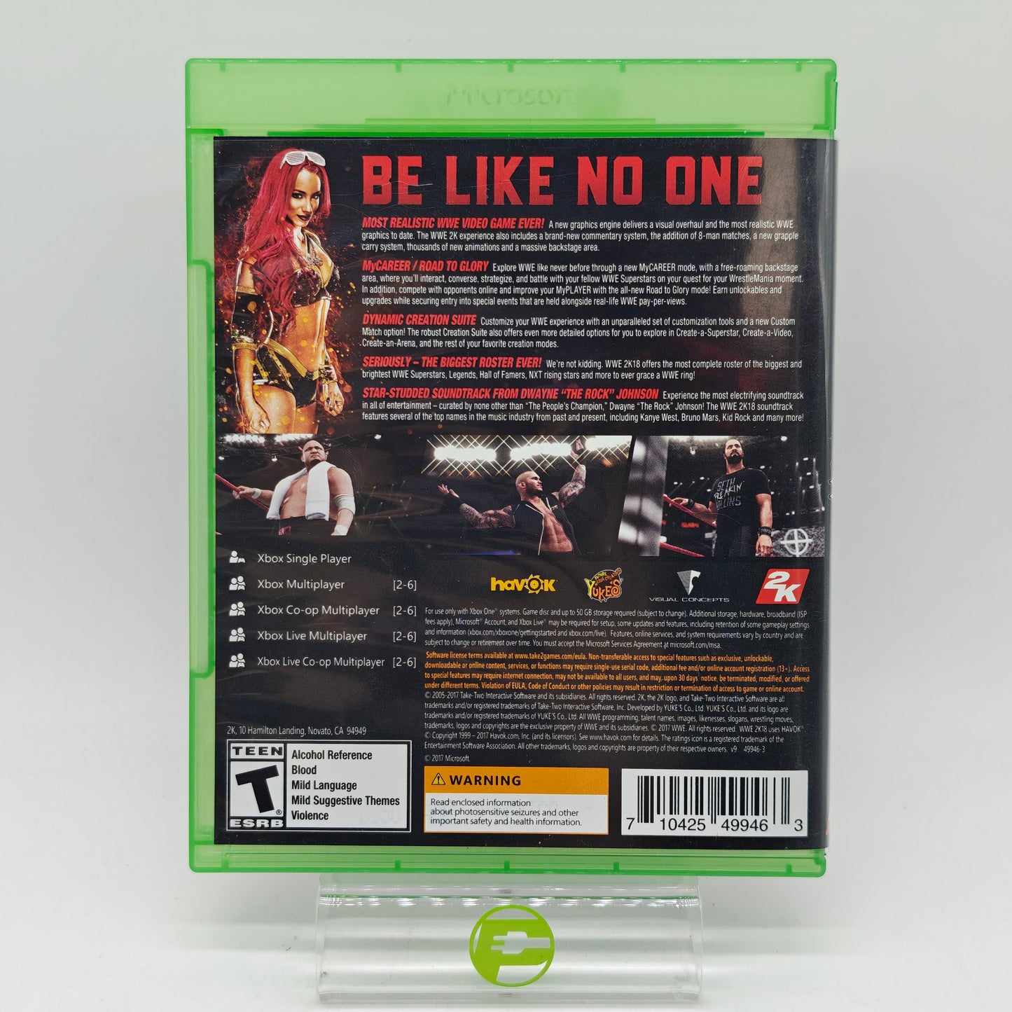 WWE 2K18 (Microsoft Xbox One, 2017) CIB