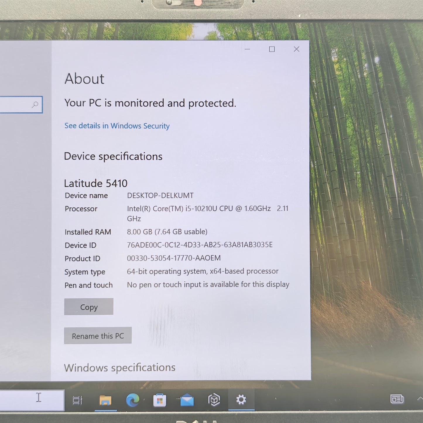 Dell Latitude 5410 14" i5-10210U 1.6GHz 8GB RAM 256GB SSD